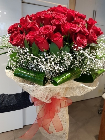 41 Adet Kırmızı Gül Buketi-068